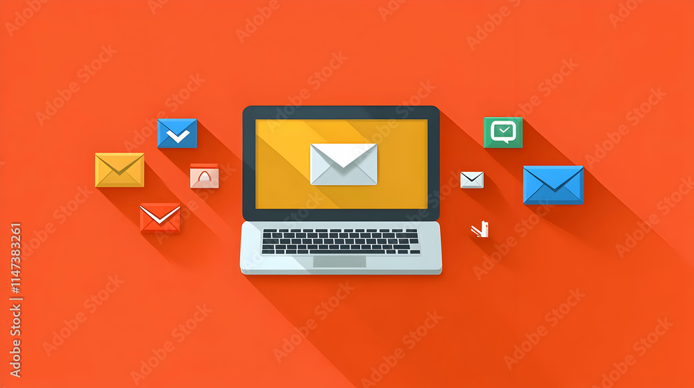 Poster email sends messages to computer: communication and technology