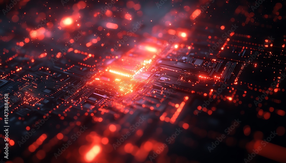 Poster abstract security concept in technology communication, digital encryption shields, glowing data path