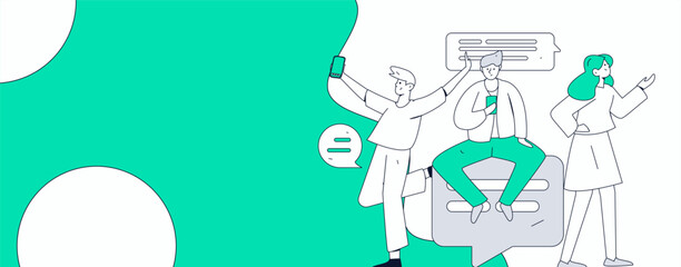 Communicate with consultants flat vector character concept operation hand drawn illustration
