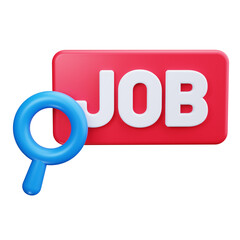 job offer 3d render icons