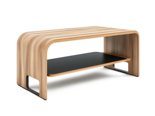 Realistic 3d design of real TV table basic style