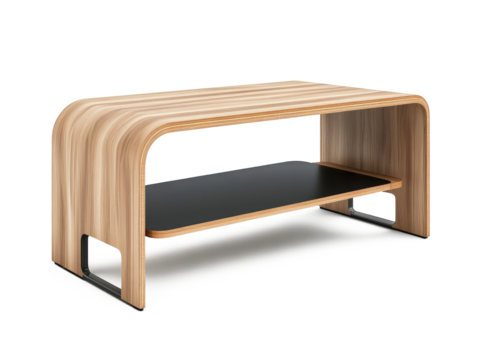 Realistic 3d design of real TV table basic style