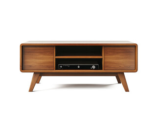 Obraz premium Realistic 3d design of real TV table basic style