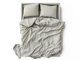 realistic 3d design of real bed for one person isolate on white background 