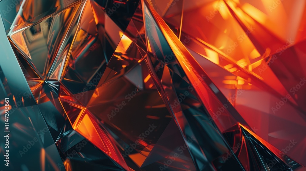 Poster abstract crystal texture effect decorated with vibrant light in modern design. seamless modern art o