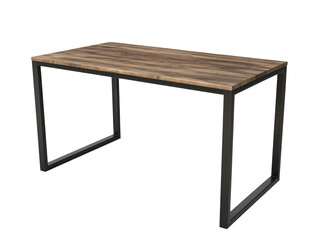 Realistic 3d design of real working table isolate on transparent background