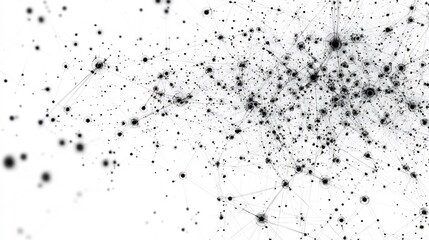 Obraz premium Abstract Network Connection Visualization: Complex System of Nodes and Lines