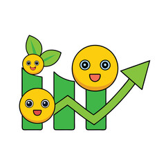 A day-by-day money-growing vector shows gradual financial growth over time, representing increasing wealth through consistent daily improvements or investments.