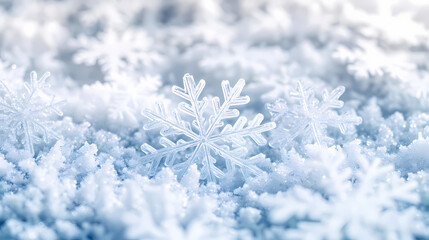 White winter landscape illustration snowflakes background. Brumal. Illustration