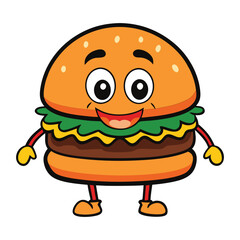 A bold vector logo featuring a fierce burger mascot with sharp teeth and a menacing grin, exuding a deadly yet playful vibe, perfect for edgy food brands or restaurants.