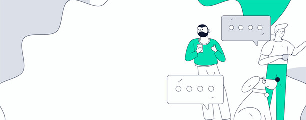 Communicate with consultants flat vector character concept operation hand drawn illustration
