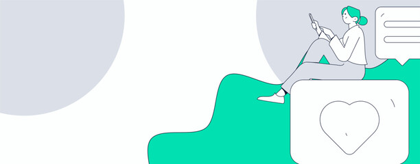 Communicate with consultants flat vector character concept operation hand drawn illustration
