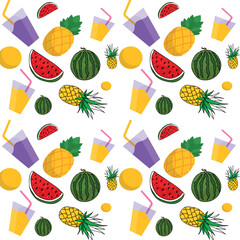 pattern with fruits