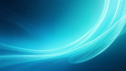 Elegant Abstract Light Wave Design in Blue Gradient