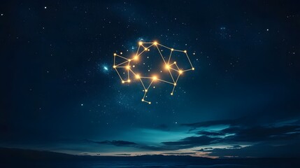 Celestial events star constellations in the night sky astrophotography scenic landscape dreamlike perspective