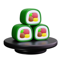 sushi 3d render icons