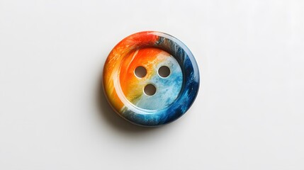 Artistic button design studio photography neutral background close-up colorful creativity