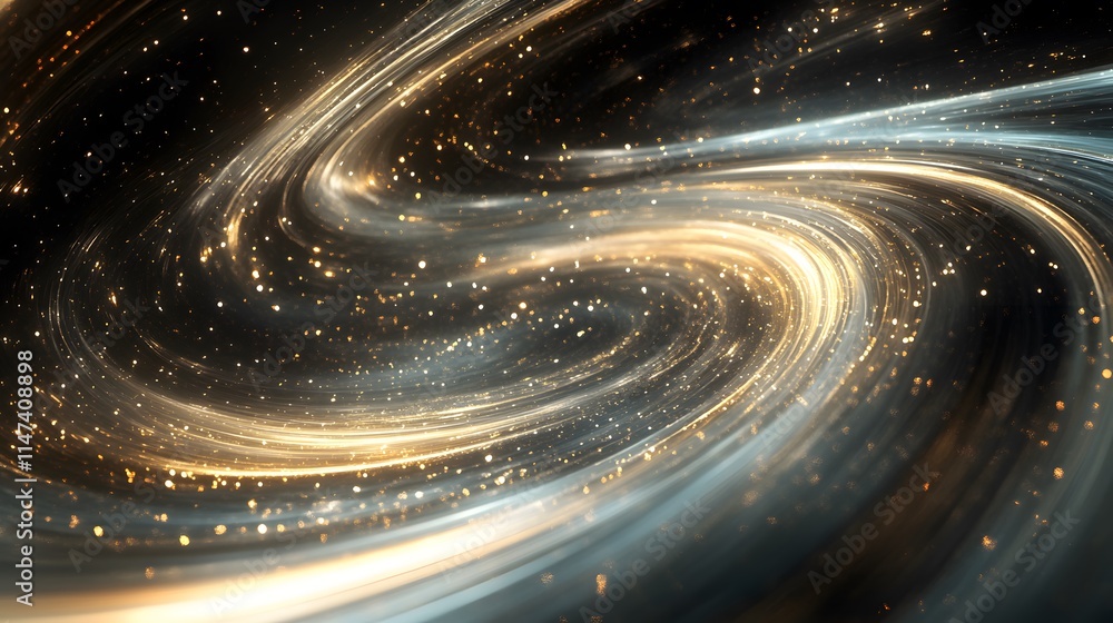 Aufkleber dynamic cosmic swirl space abstract image stellar environment close-up view galactic motion