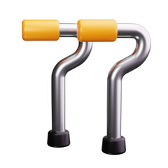 walking stick 3d render icons