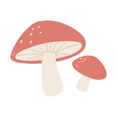 Red mushrooms illustration