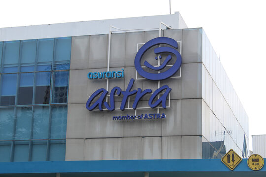 Astra Insurance front office building. Semarang, Indonesia, December 25th 2022