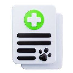 Obraz premium pet insurance 3d render icons