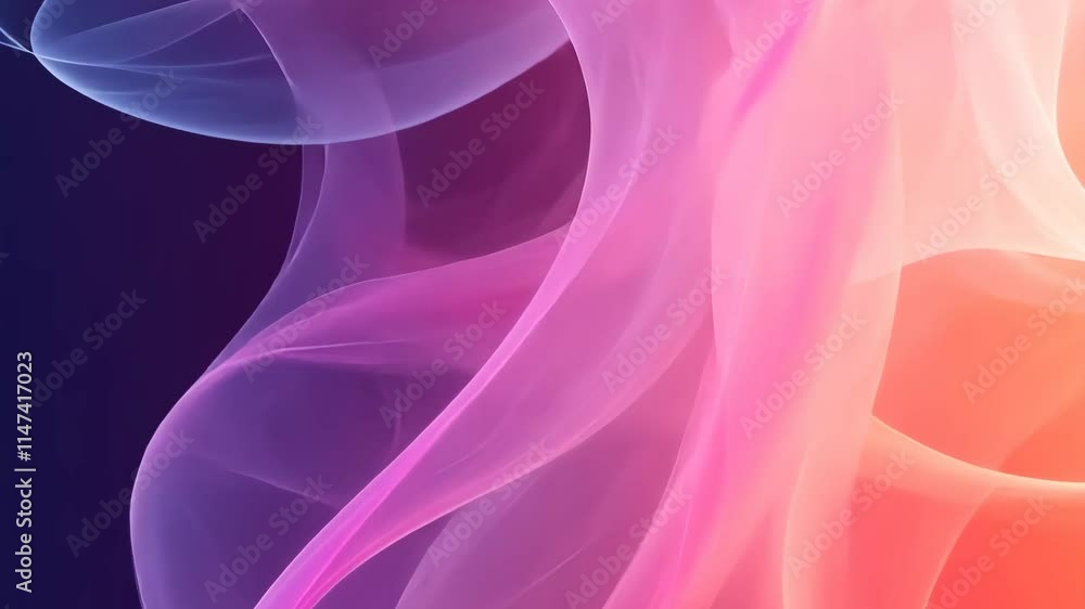 Poster colorful abstract swirls of smoke creating a mesmerizing visual effect in a dark background