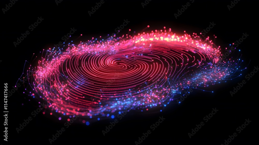 Aufkleber dynamic cosmic swirl animation space digital art dark background abstract design visual concept