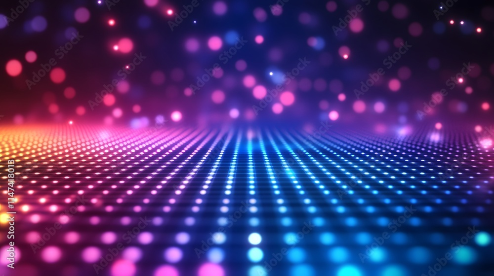 Poster dynamic light show abstract background digital art vibrant colors low angle visual effects for creat
