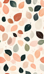 floral flower and leaf elements modern doodle illustrator seamless pattern for wallpaper or background