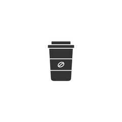 Silhoeutte Coffee Cup With Green Sleeve on White Background