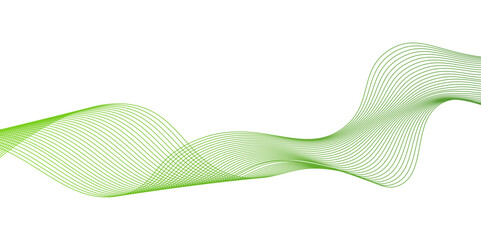 Abstract green waves background,Abstract green wavy lines. Colorful vector background.green wave melody lines on white background,Abstract green wave lines pattern background. green wave lines frame,