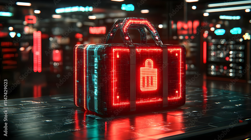 Aufkleber digital security case: protecting data with encryption, advanced tech solutions
