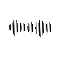 Sound waves and audio soundwave vector icon