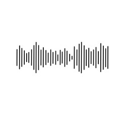 Sound waves and audio soundwave vector icon