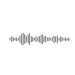 Sound waves and audio soundwave vector icon