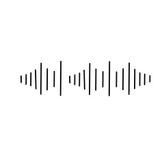 Sound waves and audio soundwave vector icon