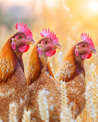 Fototapeta premium Creative Chicken Concepts, From Vibrant Farm Scenes and Food Styling