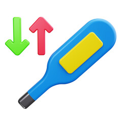 thermometer 3d render icons