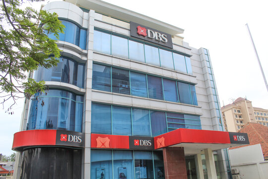 DBS Bank building. Semarang, Indonesia, December 25th 2022