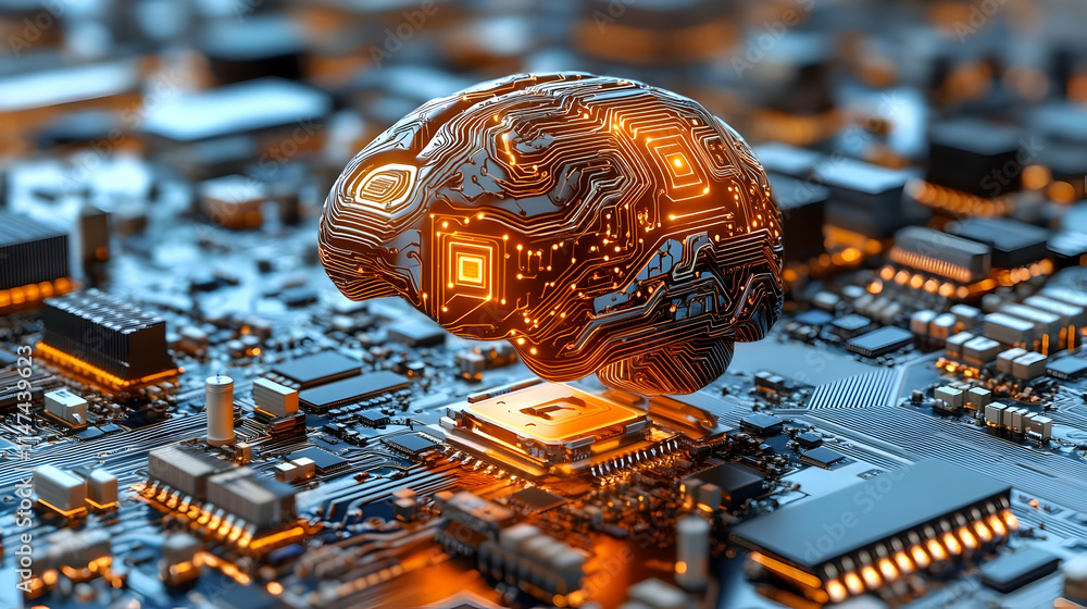 Poster artificial brain: circuitry mimics neural networks, advances in ai.