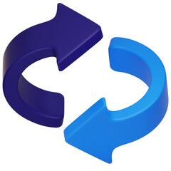 3d exchange icon. 3d render payment icon