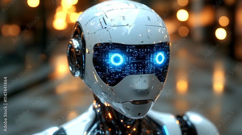 Aufkleber advanced robot design: exploring futuristic ai