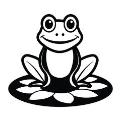 frog on white background