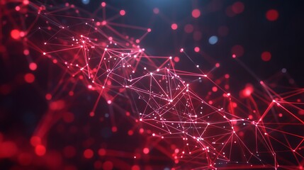 Smart city connection dot point connect with line network