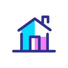 Simple House Logo. House Logo Icon Symbol Vector Design Template