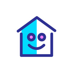 Simple Smile House Logo Icon Design. Smart House icon design