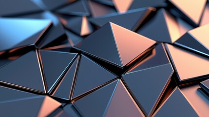 Artistic Depiction of Tanzanite Gemstone Texture with Geometric Shapes and Reflections