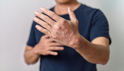 Discoid eczema is a chronic skin condition that causes skin