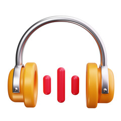 headphones 3d render icons